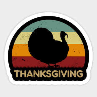 Retro Sunset - WKRP Thanksgiving Gift Sticker